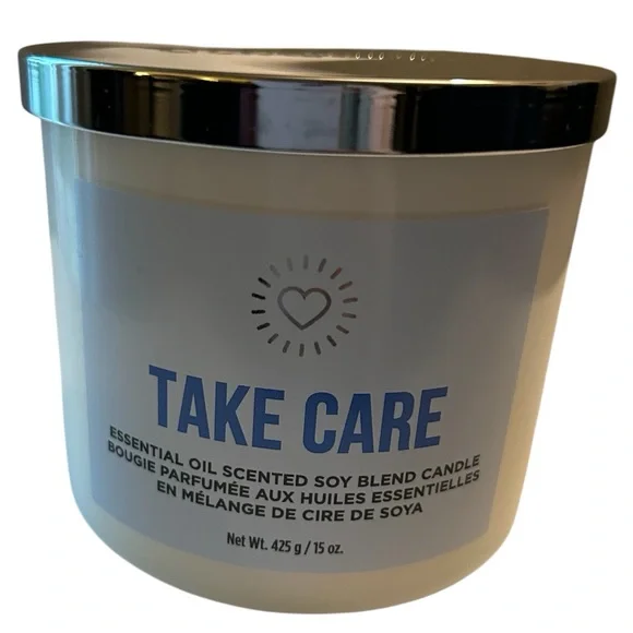 Ulta candle Essential oil Take Care Scented soy blend 3-wick candle Brand NEW - Picture 6 of 6